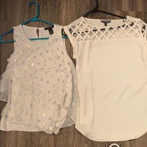 2 white office tops